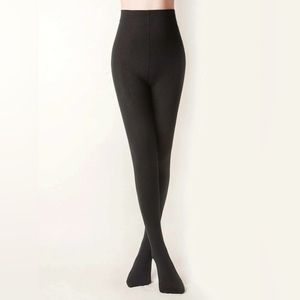 COPY - Plush lined Tights Leggings Black one size